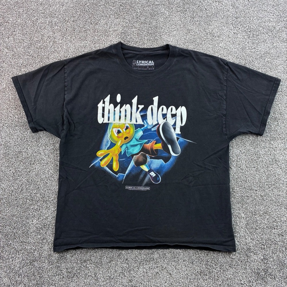 Lyrical Lemonade Think Deep Shirt Mens XL Black Don't Sink Rap Hip Hop Music